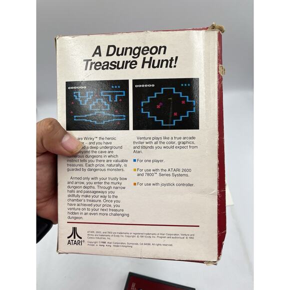 Venture ~ Complete In Box ~ Atari 2600 ~ Game Cartridge ~ Red Label - Picture 7 of 11